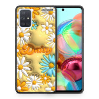 Thumbnail for Θήκη Samsung A71 Bubble Daisies από τη Smartfits με σχέδιο στο πίσω μέρος και μαύρο περίβλημα | Samsung A71 Bubble Daisies case with colorful back and black bezels