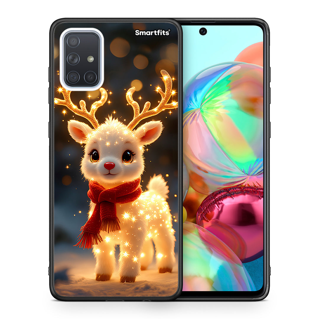 Θήκη Samsung A71 Christmas Cutie από τη Smartfits με σχέδιο στο πίσω μέρος και μαύρο περίβλημα | Samsung A71 Christmas Cutie case with colorful back and black bezels