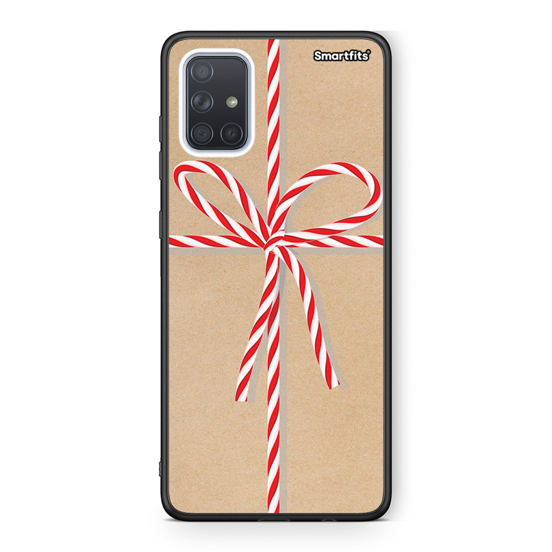 Samsung A71 Christmas Gift θήκη από τη Smartfits με σχέδιο στο πίσω μέρος και μαύρο περίβλημα | Smartphone case with colorful back and black bezels by Smartfits