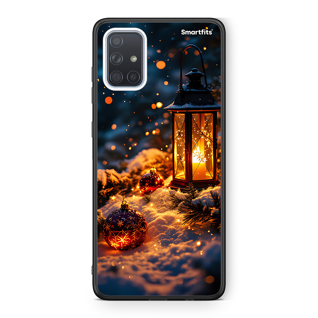 Samsung A51 Christmas Ornaments θήκη από τη Smartfits με σχέδιο στο πίσω μέρος και μαύρο περίβλημα | Smartphone case with colorful back and black bezels by Smartfits