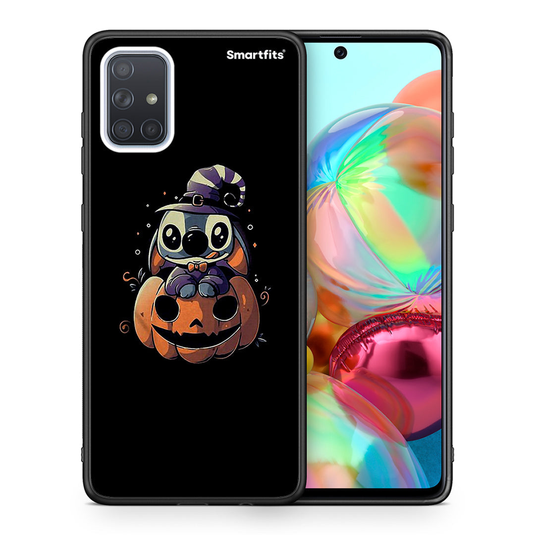 Θήκη Samsung A71 Halloween Stitch από τη Smartfits με σχέδιο στο πίσω μέρος και μαύρο περίβλημα | Samsung A71 Halloween Stitch case with colorful back and black bezels