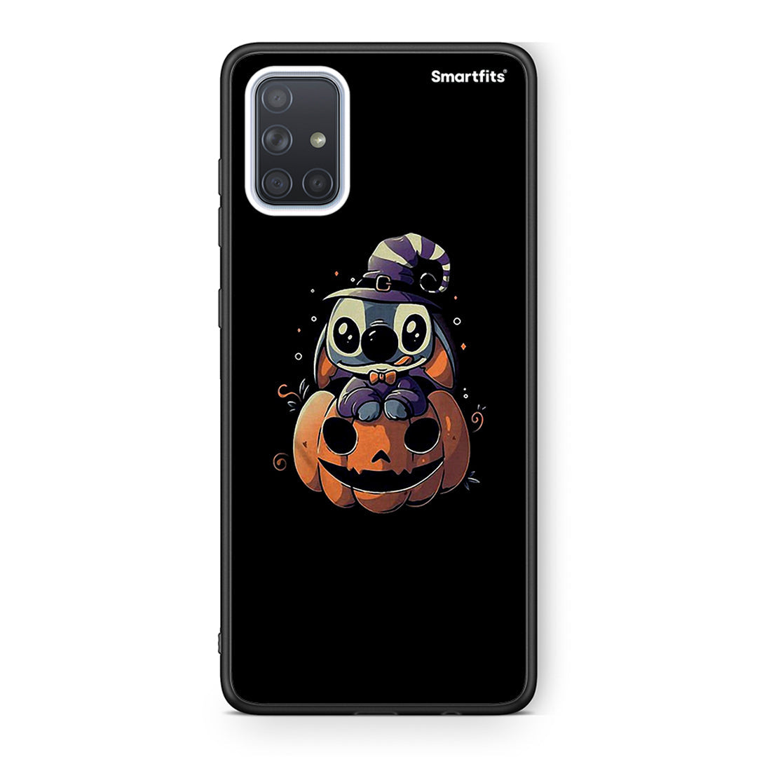 Samsung A71 Halloween Stitch θήκη από τη Smartfits με σχέδιο στο πίσω μέρος και μαύρο περίβλημα | Smartphone case with colorful back and black bezels by Smartfits
