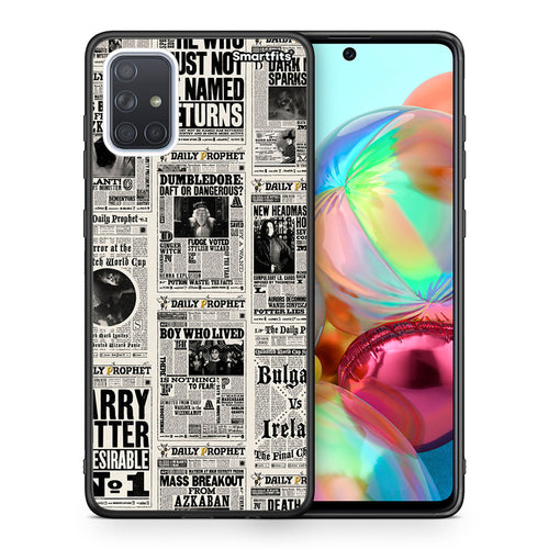 Θήκη Samsung A71 Harry Paper από τη Smartfits με σχέδιο στο πίσω μέρος και μαύρο περίβλημα | Samsung A71 Harry Paper case with colorful back and black bezels