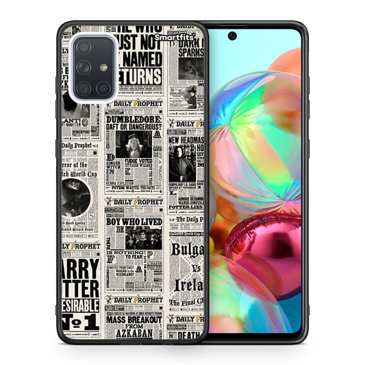 Θήκη Samsung A71 Harry Paper από τη Smartfits με σχέδιο στο πίσω μέρος και μαύρο περίβλημα | Samsung A71 Harry Paper case with colorful back and black bezels