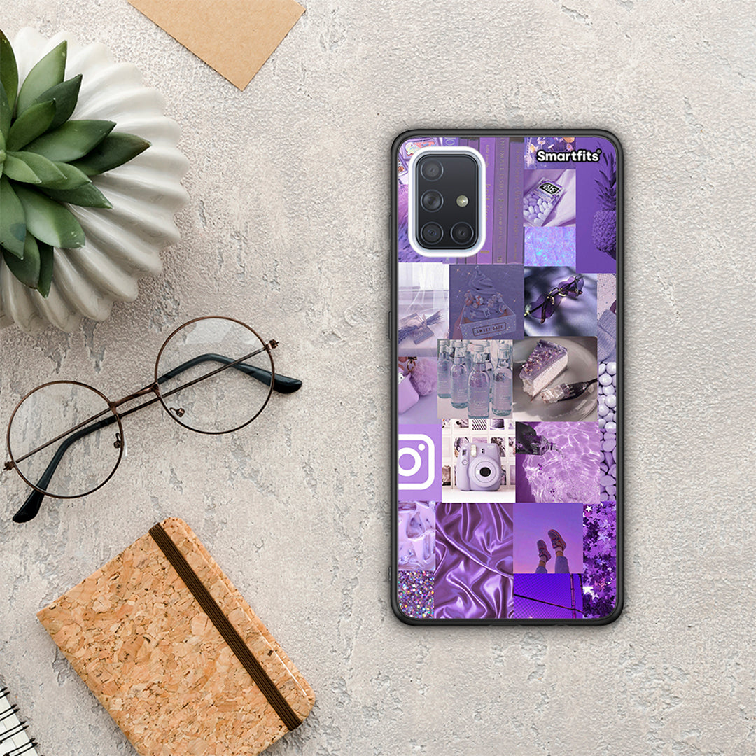 Purple Aesthetic Collage - Samsung Galaxy A71 θήκη