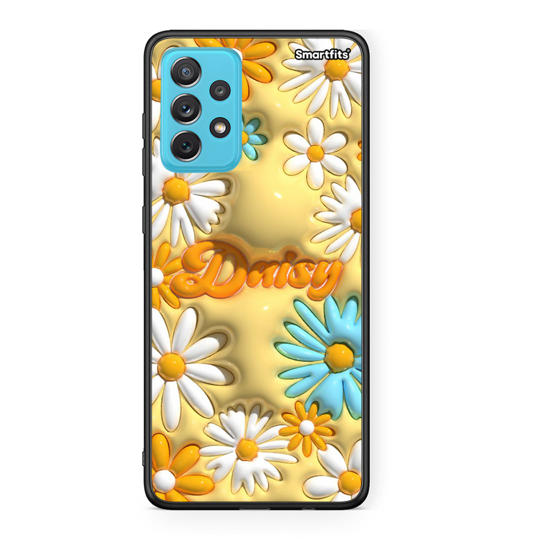 Samsung A72 Bubble Daisies θήκη από τη Smartfits με σχέδιο στο πίσω μέρος και μαύρο περίβλημα | Smartphone case with colorful back and black bezels by Smartfits