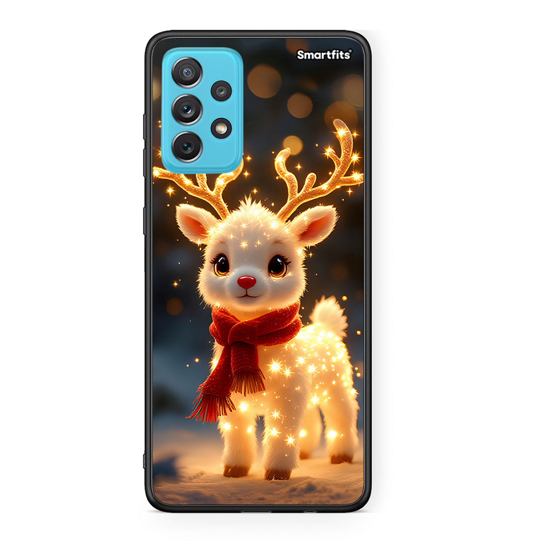 Samsung A72 Christmas Cutie θήκη από τη Smartfits με σχέδιο στο πίσω μέρος και μαύρο περίβλημα | Smartphone case with colorful back and black bezels by Smartfits