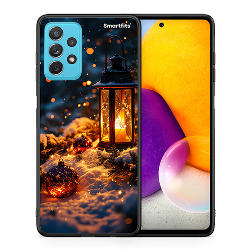 Θήκη Samsung A72 Christmas Ornaments από τη Smartfits με σχέδιο στο πίσω μέρος και μαύρο περίβλημα | Samsung A72 Christmas Ornaments case with colorful back and black bezels