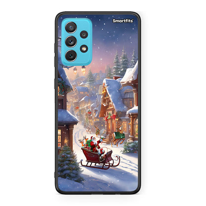 Samsung A72 Christmas Snow θήκη από τη Smartfits με σχέδιο στο πίσω μέρος και μαύρο περίβλημα | Smartphone case with colorful back and black bezels by Smartfits