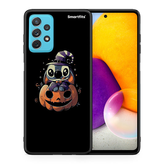 Θήκη Samsung A72 Halloween Stitch από τη Smartfits με σχέδιο στο πίσω μέρος και μαύρο περίβλημα | Samsung A72 Halloween Stitch case with colorful back and black bezels
