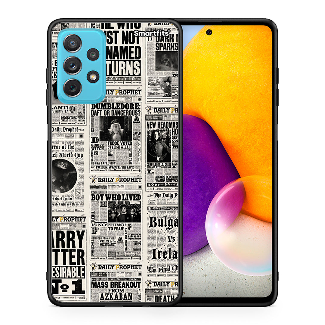 Θήκη Samsung A72 Harry Paper από τη Smartfits με σχέδιο στο πίσω μέρος και μαύρο περίβλημα | Samsung A72 Harry Paper case with colorful back and black bezels