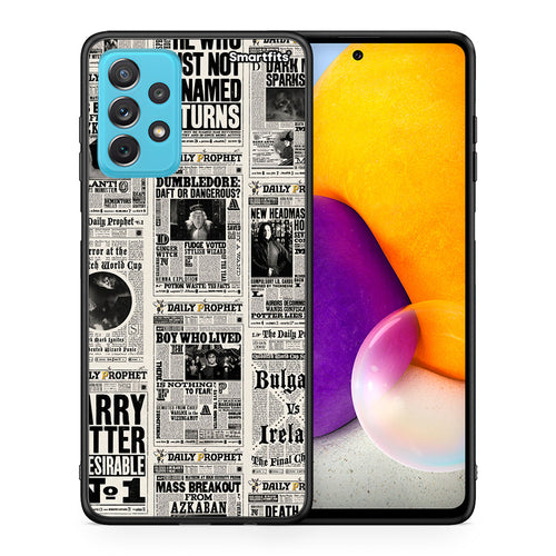 Θήκη Samsung A72 Harry Paper από τη Smartfits με σχέδιο στο πίσω μέρος και μαύρο περίβλημα | Samsung A72 Harry Paper case with colorful back and black bezels