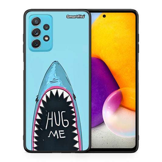 Θήκη Samsung A72 Hug Me από τη Smartfits με σχέδιο στο πίσω μέρος και μαύρο περίβλημα | Samsung A72 Hug Me case with colorful back and black bezels
