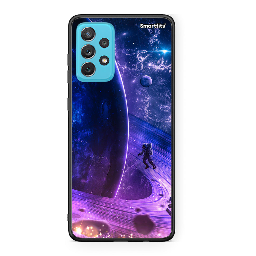Samsung A72 Lost Astronaut θήκη από τη Smartfits με σχέδιο στο πίσω μέρος και μαύρο περίβλημα | Smartphone case with colorful back and black bezels by Smartfits