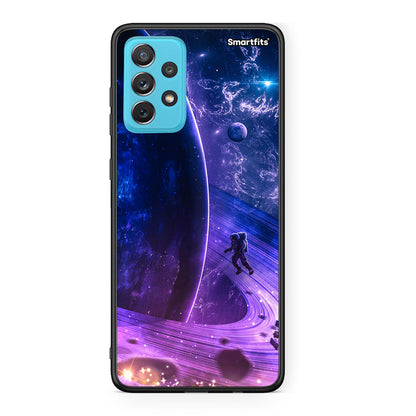 Samsung A72 Lost Astronaut θήκη από τη Smartfits με σχέδιο στο πίσω μέρος και μαύρο περίβλημα | Smartphone case with colorful back and black bezels by Smartfits