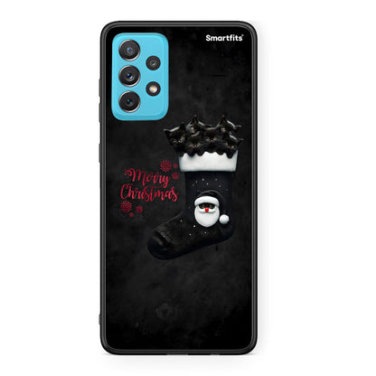 Samsung A72 Merry Cat Christmas θήκη από τη Smartfits με σχέδιο στο πίσω μέρος και μαύρο περίβλημα | Smartphone case with colorful back and black bezels by Smartfits