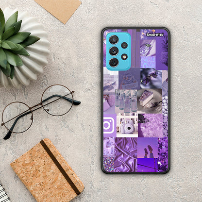 Purple Aesthetic Collage - Samsung Galaxy A72 θήκη