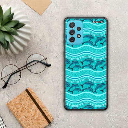 Swimming Dolphins - Samsung Galaxy A72 θήκη