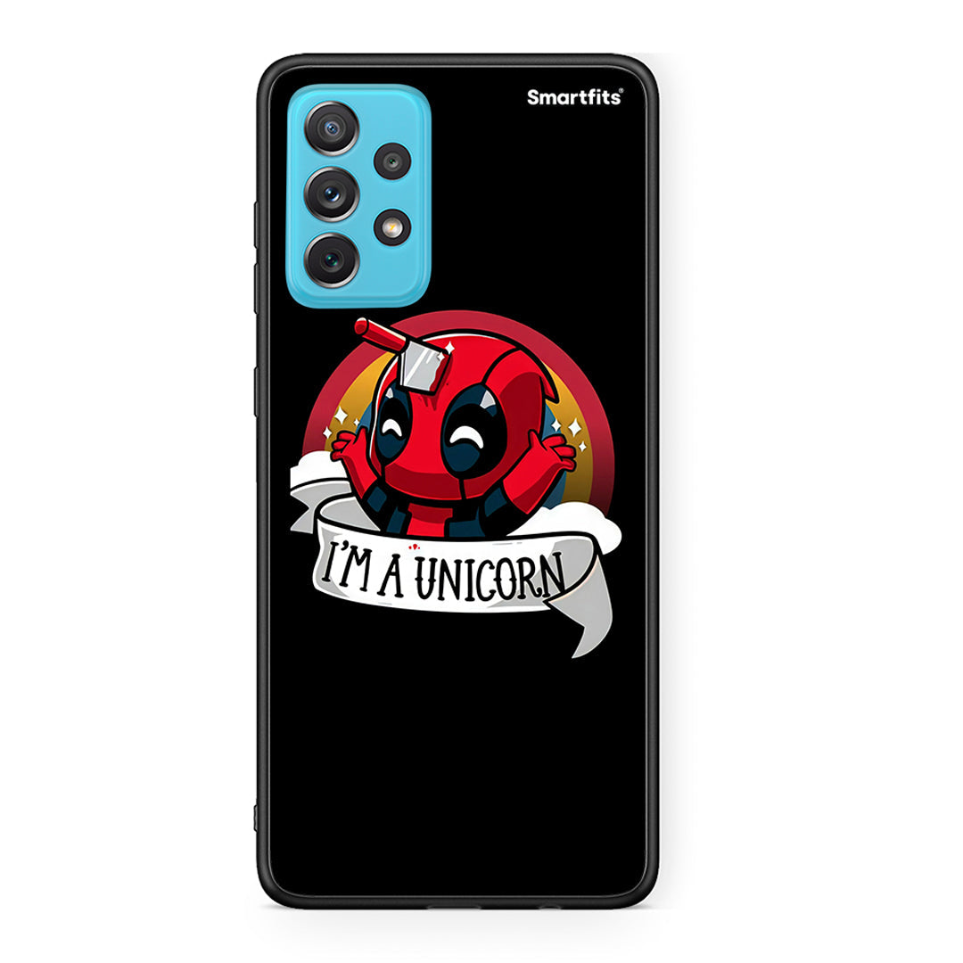 Samsung A72 Unicorn Deadpool θήκη από τη Smartfits με σχέδιο στο πίσω μέρος και μαύρο περίβλημα | Smartphone case with colorful back and black bezels by Smartfits