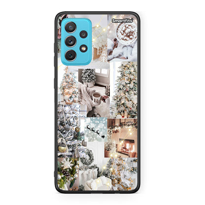 Samsung A72 White Christmas θήκη από τη Smartfits με σχέδιο στο πίσω μέρος και μαύρο περίβλημα | Smartphone case with colorful back and black bezels by Smartfits
