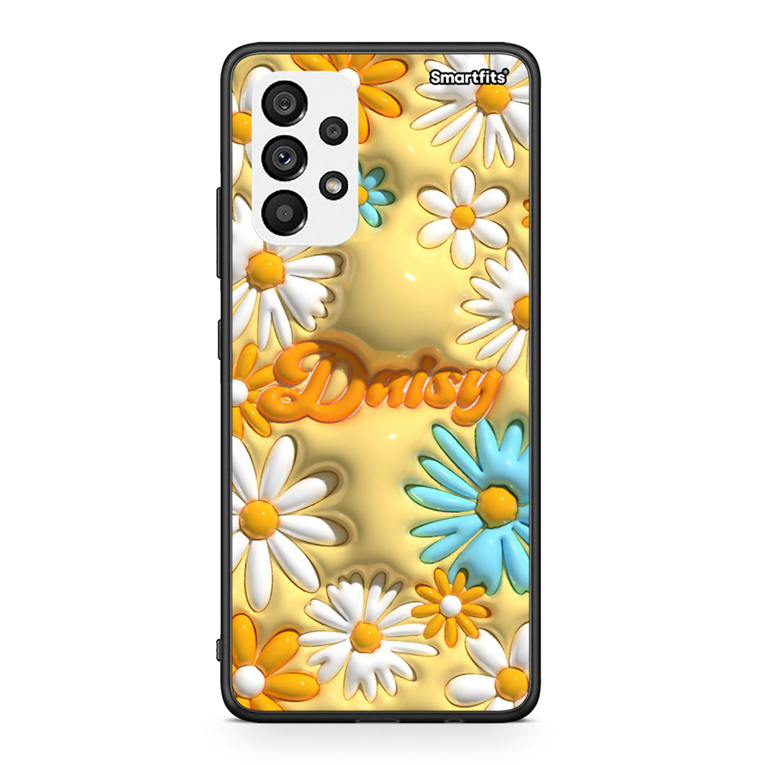 Samsung A73 5G Bubble Daisies θήκη από τη Smartfits με σχέδιο στο πίσω μέρος και μαύρο περίβλημα | Smartphone case with colorful back and black bezels by Smartfits