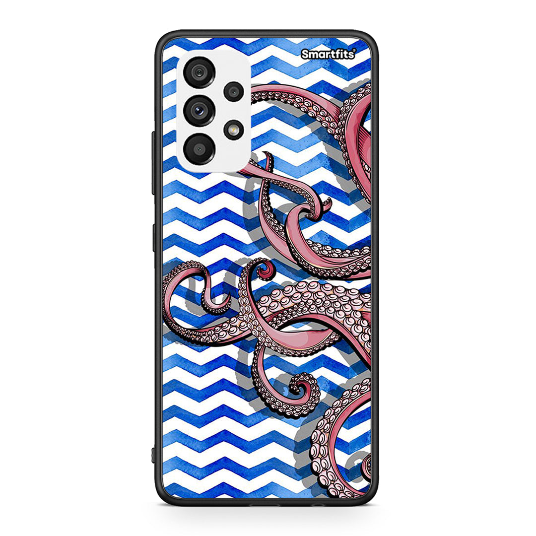 Samsung A73 5G Chevron Devilfish θήκη από τη Smartfits με σχέδιο στο πίσω μέρος και μαύρο περίβλημα | Smartphone case with colorful back and black bezels by Smartfits