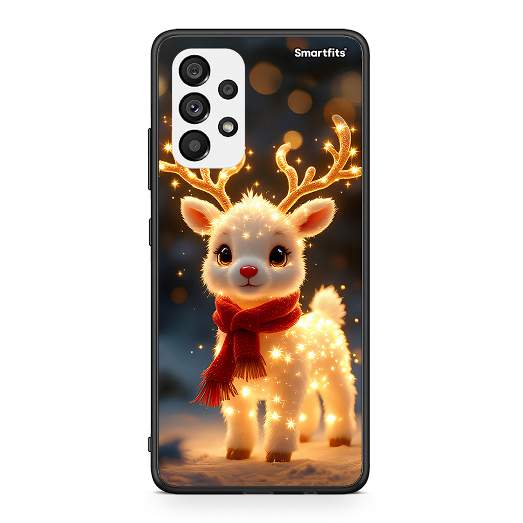 Samsung A73 5G Christmas Cutie θήκη από τη Smartfits με σχέδιο στο πίσω μέρος και μαύρο περίβλημα | Smartphone case with colorful back and black bezels by Smartfits