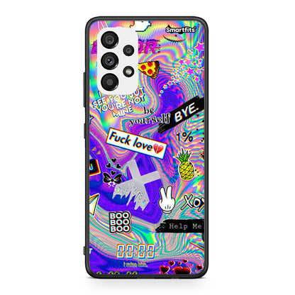 Samsung A73 5G Game Over θήκη από τη Smartfits με σχέδιο στο πίσω μέρος και μαύρο περίβλημα | Smartphone case with colorful back and black bezels by Smartfits