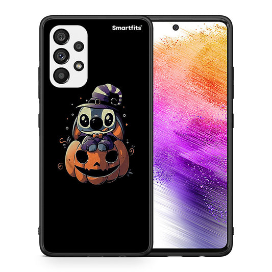 Θήκη Samsung A73 5G Halloween Stitch από τη Smartfits με σχέδιο στο πίσω μέρος και μαύρο περίβλημα | Samsung A73 5G Halloween Stitch case with colorful back and black bezels