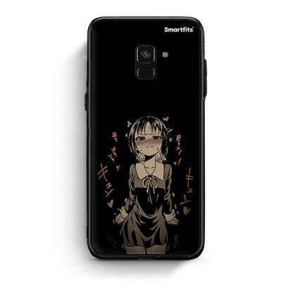 Samsung A8 Anime Girl θήκη από τη Smartfits με σχέδιο στο πίσω μέρος και μαύρο περίβλημα | Smartphone case with colorful back and black bezels by Smartfits