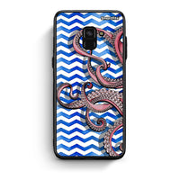 Thumbnail for Samsung A8 Chevron Devilfish θήκη από τη Smartfits με σχέδιο στο πίσω μέρος και μαύρο περίβλημα | Smartphone case with colorful back and black bezels by Smartfits