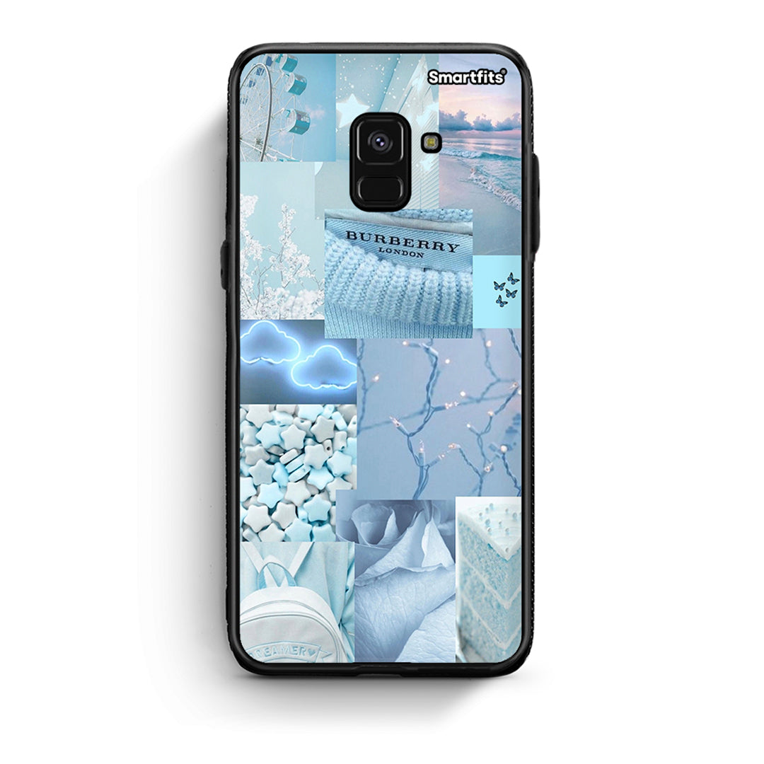 Samsung A8 Ciel Aesthetic Collage θήκη από τη Smartfits με σχέδιο στο πίσω μέρος και μαύρο περίβλημα | Smartphone case with colorful back and black bezels by Smartfits