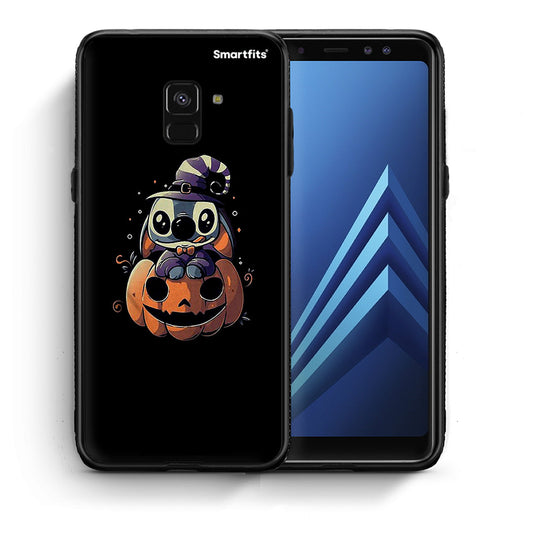 Θήκη Samsung A8 Halloween Stitch από τη Smartfits με σχέδιο στο πίσω μέρος και μαύρο περίβλημα | Samsung A8 Halloween Stitch case with colorful back and black bezels