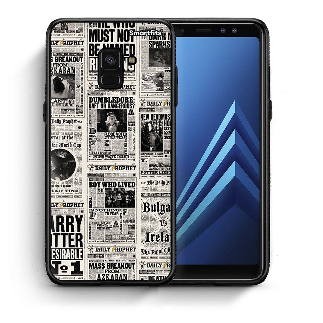 Θήκη Samsung A8 Harry Paper από τη Smartfits με σχέδιο στο πίσω μέρος και μαύρο περίβλημα | Samsung A8 Harry Paper case with colorful back and black bezels