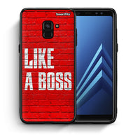 Thumbnail for Θήκη Samsung A8 Like A Boss από τη Smartfits με σχέδιο στο πίσω μέρος και μαύρο περίβλημα | Samsung A8 Like A Boss case with colorful back and black bezels