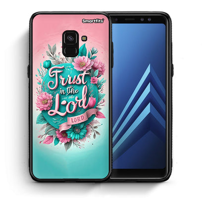 Θήκη Samsung A8 Lord Trust από τη Smartfits με σχέδιο στο πίσω μέρος και μαύρο περίβλημα | Samsung A8 Lord Trust case with colorful back and black bezels