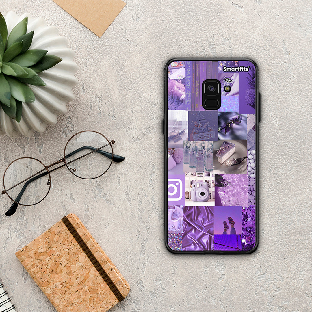Purple Aesthetic Collage - Samsung Galaxy A8 θήκη