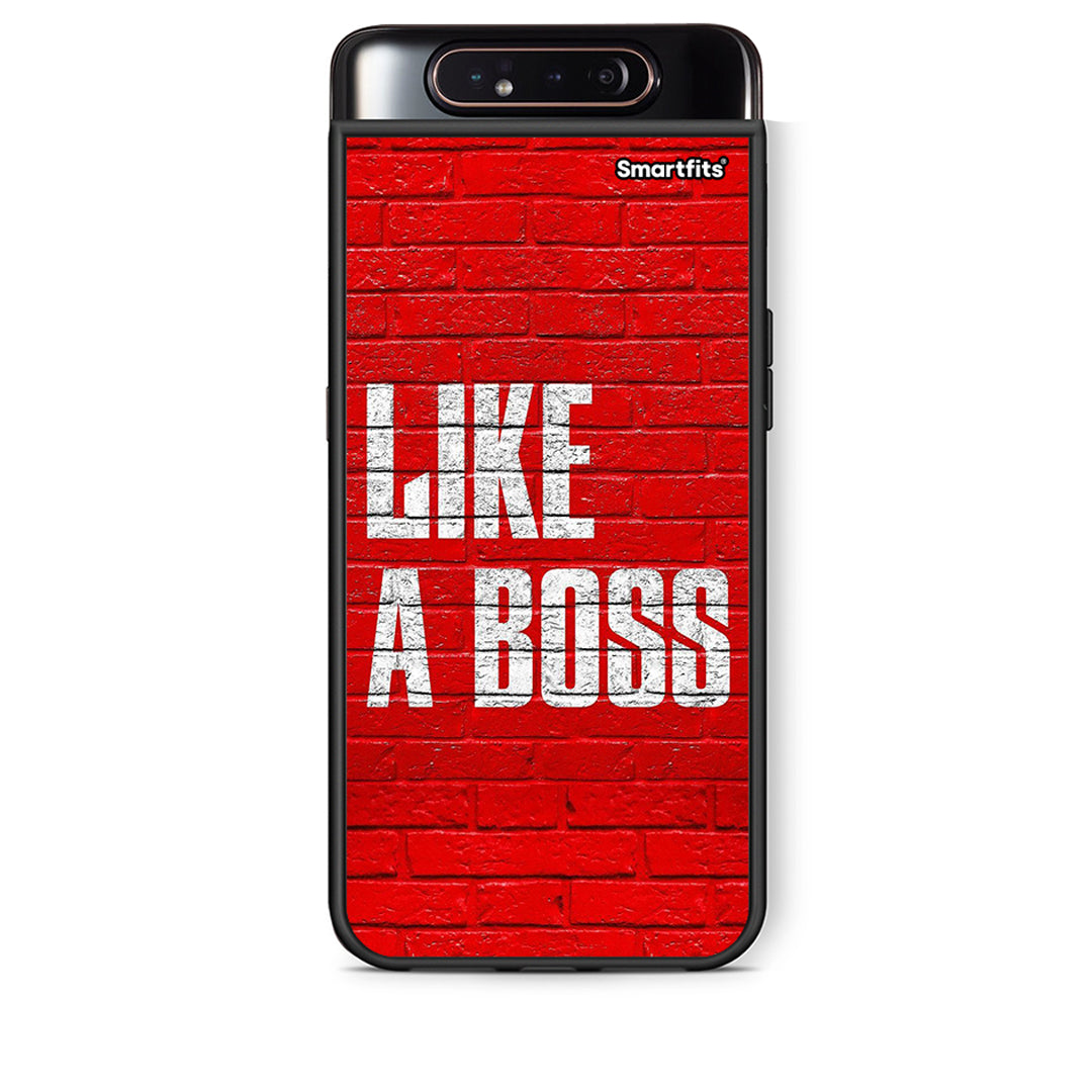 Samsung A80 Like A Boss θήκη από τη Smartfits με σχέδιο στο πίσω μέρος και μαύρο περίβλημα | Smartphone case with colorful back and black bezels by Smartfits