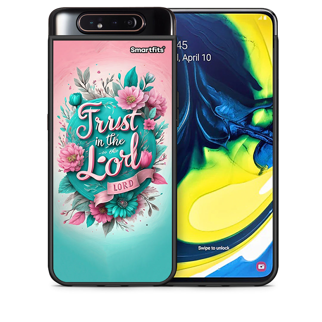 Θήκη Samsung A80 Lord Trust από τη Smartfits με σχέδιο στο πίσω μέρος και μαύρο περίβλημα | Samsung A80 Lord Trust case with colorful back and black bezels