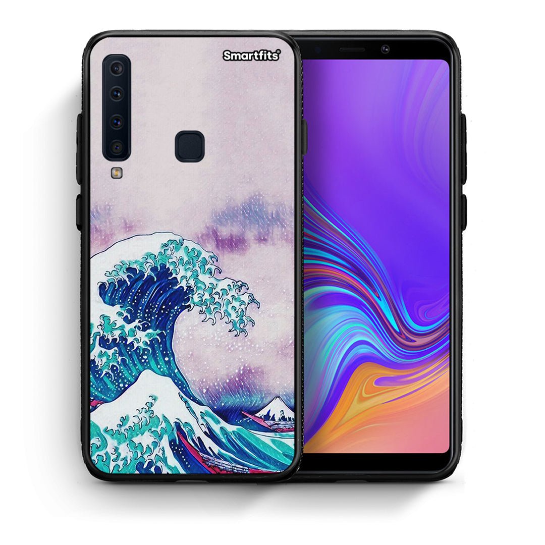 Θήκη Samsung A9 Blue Waves από τη Smartfits με σχέδιο στο πίσω μέρος και μαύρο περίβλημα | Samsung A9 Blue Waves case with colorful back and black bezels