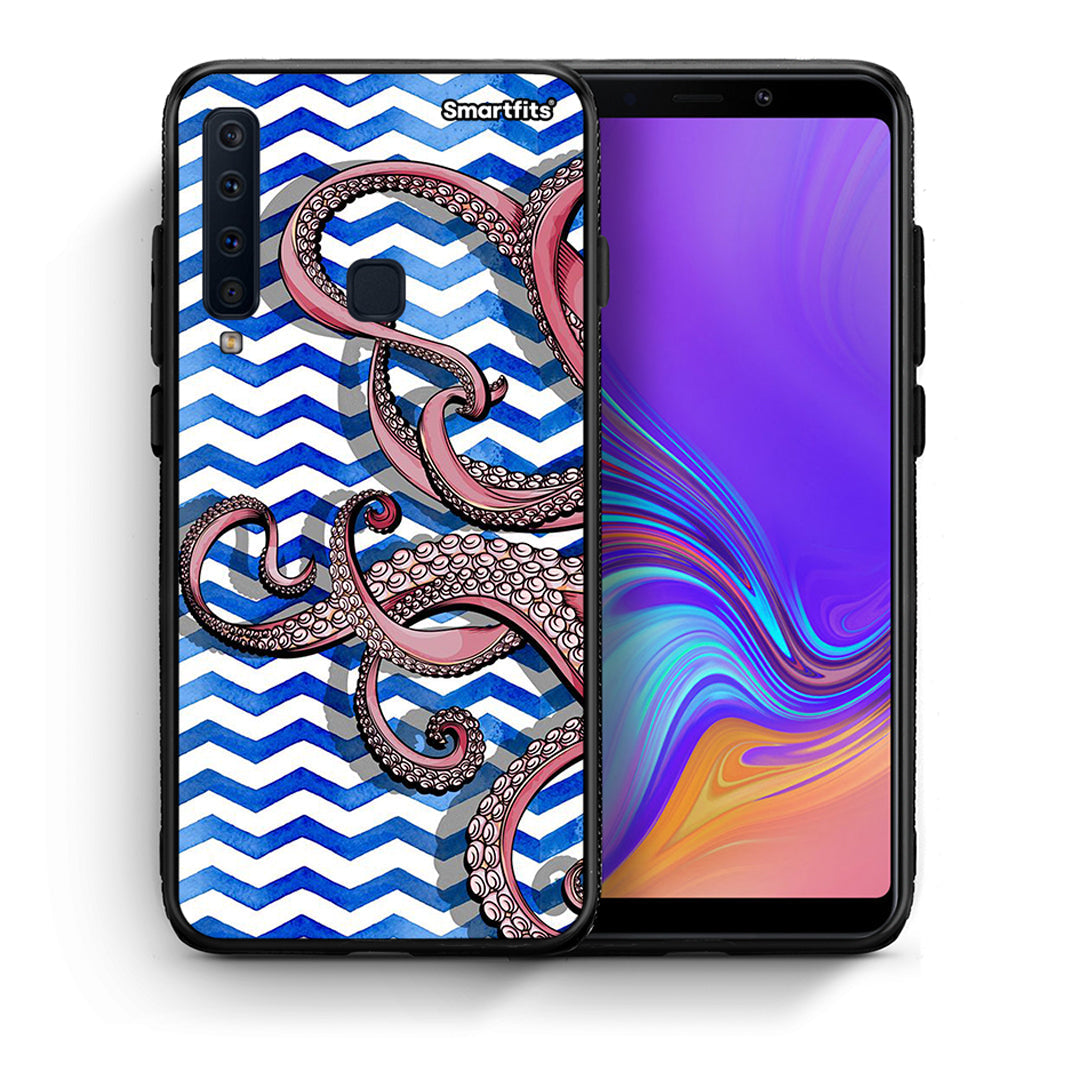 Θήκη Samsung A9 Chevron Devilfish από τη Smartfits με σχέδιο στο πίσω μέρος και μαύρο περίβλημα | Samsung A9 Chevron Devilfish case with colorful back and black bezels