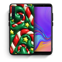 Thumbnail for Θήκη Samsung A9 Christmas Bubbles από τη Smartfits με σχέδιο στο πίσω μέρος και μαύρο περίβλημα | Samsung A9 Christmas Bubbles case with colorful back and black bezels