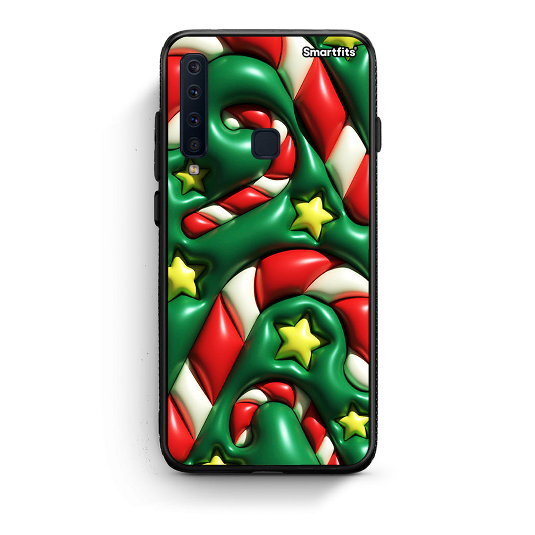 samsung a9 Christmas Bubbles θήκη από τη Smartfits με σχέδιο στο πίσω μέρος και μαύρο περίβλημα | Smartphone case with colorful back and black bezels by Smartfits