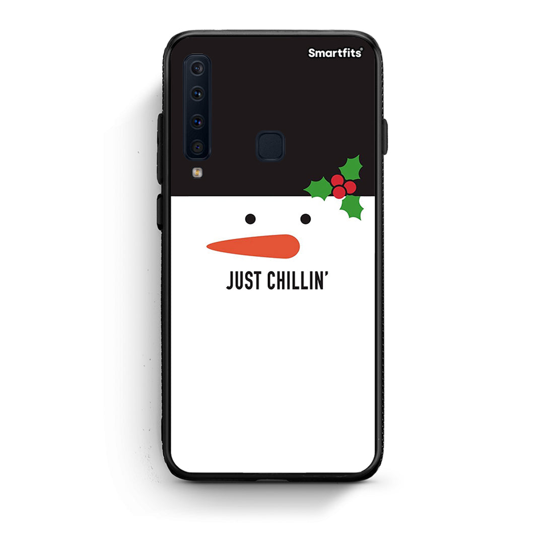 samsung a9 Christmas Chillin θήκη από τη Smartfits με σχέδιο στο πίσω μέρος και μαύρο περίβλημα | Smartphone case with colorful back and black bezels by Smartfits