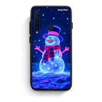 Thumbnail for samsung a9 Christmas Neon Snowman θήκη από τη Smartfits με σχέδιο στο πίσω μέρος και μαύρο περίβλημα | Smartphone case with colorful back and black bezels by Smartfits