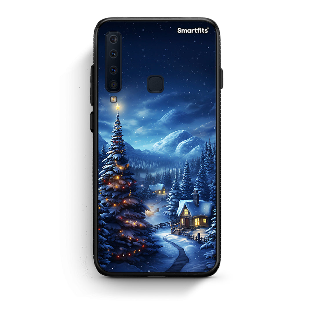 samsung a9 Christmas Scenery θήκη από τη Smartfits με σχέδιο στο πίσω μέρος και μαύρο περίβλημα | Smartphone case with colorful back and black bezels by Smartfits