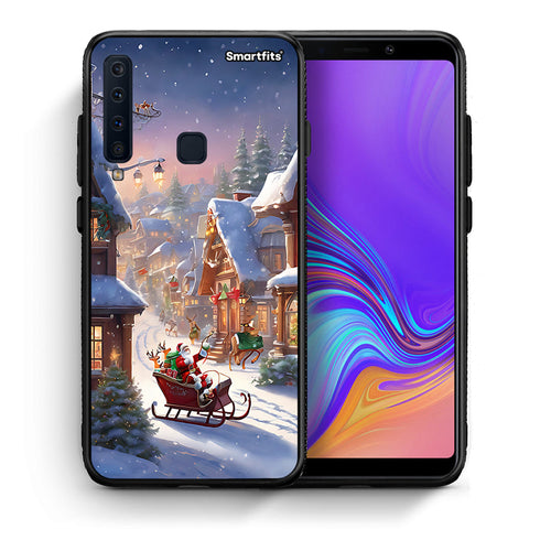 Θήκη Samsung A9 Christmas Snow από τη Smartfits με σχέδιο στο πίσω μέρος και μαύρο περίβλημα | Samsung A9 Christmas Snow case with colorful back and black bezels