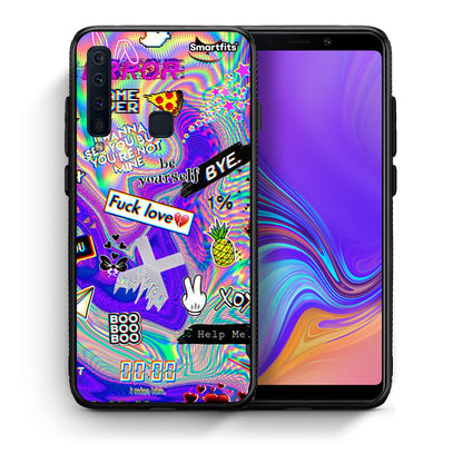 Θήκη Samsung A9 Game Over από τη Smartfits με σχέδιο στο πίσω μέρος και μαύρο περίβλημα | Samsung A9 Game Over case with colorful back and black bezels