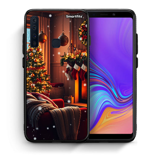 Θήκη Samsung A9 Home For Christmas από τη Smartfits με σχέδιο στο πίσω μέρος και μαύρο περίβλημα | Samsung A9 Home For Christmas case with colorful back and black bezels