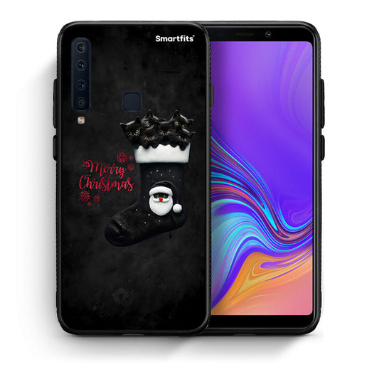 Θήκη Samsung A9 Merry Cat Christmas από τη Smartfits με σχέδιο στο πίσω μέρος και μαύρο περίβλημα | Samsung A9 Merry Cat Christmas case with colorful back and black bezels